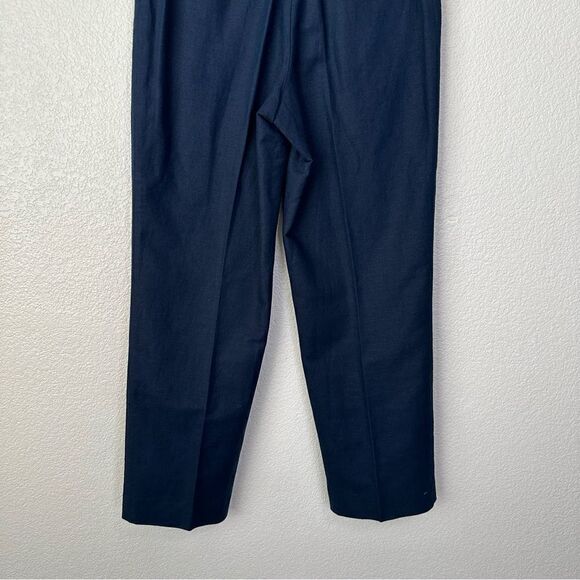 NWT Liz Claiborne Linen Blend Kylie Navy Blue Wrinkle Free Pants - Picture 8 of 13